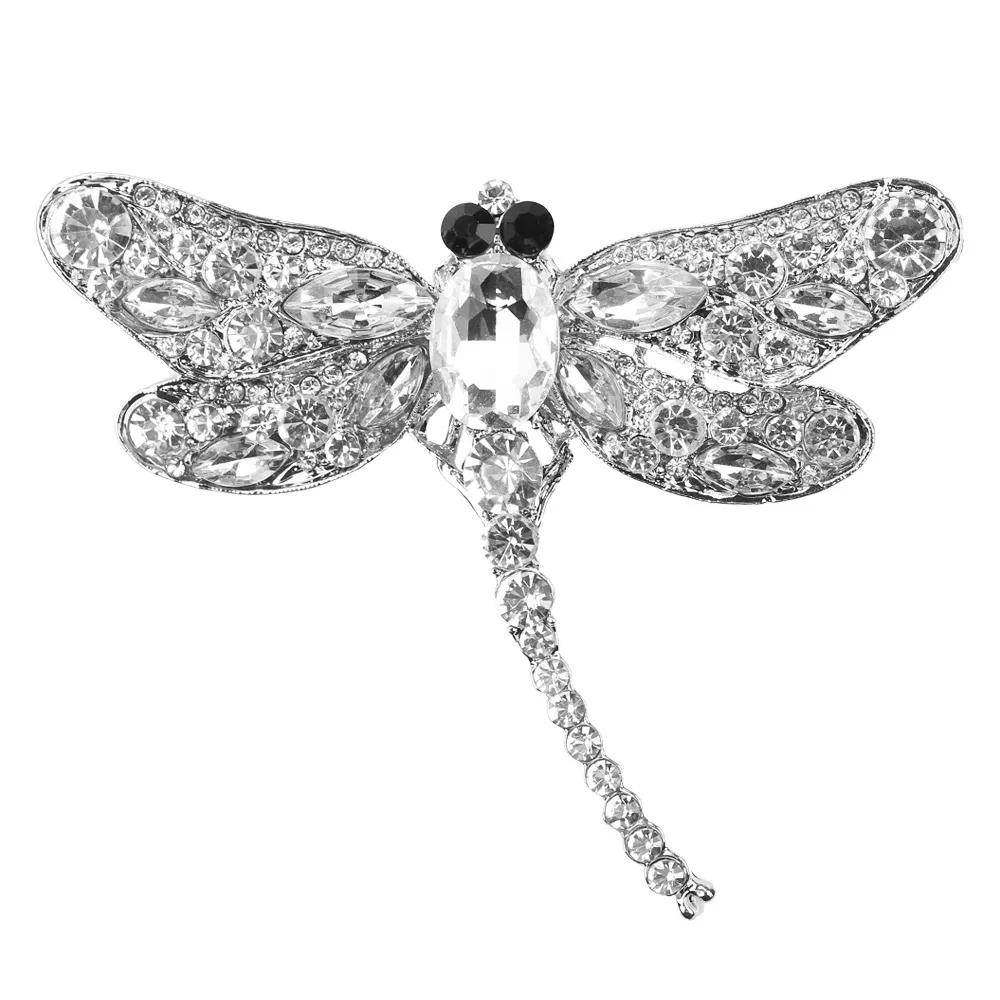 Customizable Dragonfly Silver Butterfly Brooch Plated Alloy, Cute And