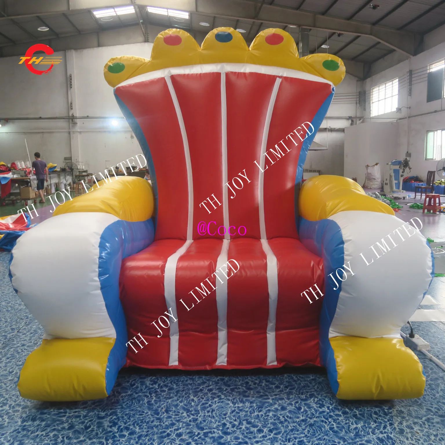 2m High Big Inflatable Throne Chair, Inflatable King Throne Chair