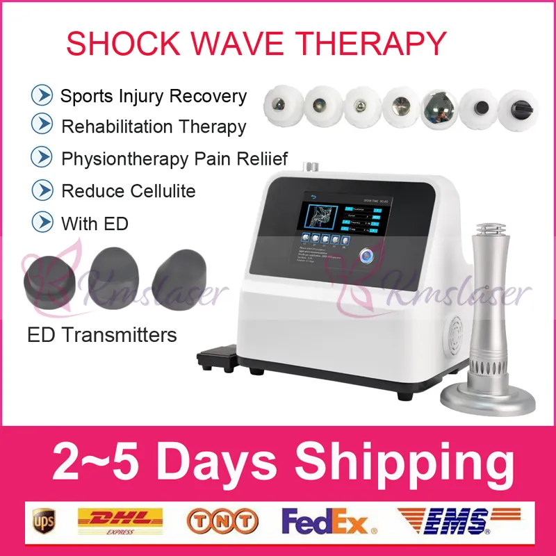Tillverkare Direktförsäljning !!! Top Portable Shockwave Therapy Machine Extracorporeal Shock Wave Therapy Utrustning för ED-behandlingar CE DHL