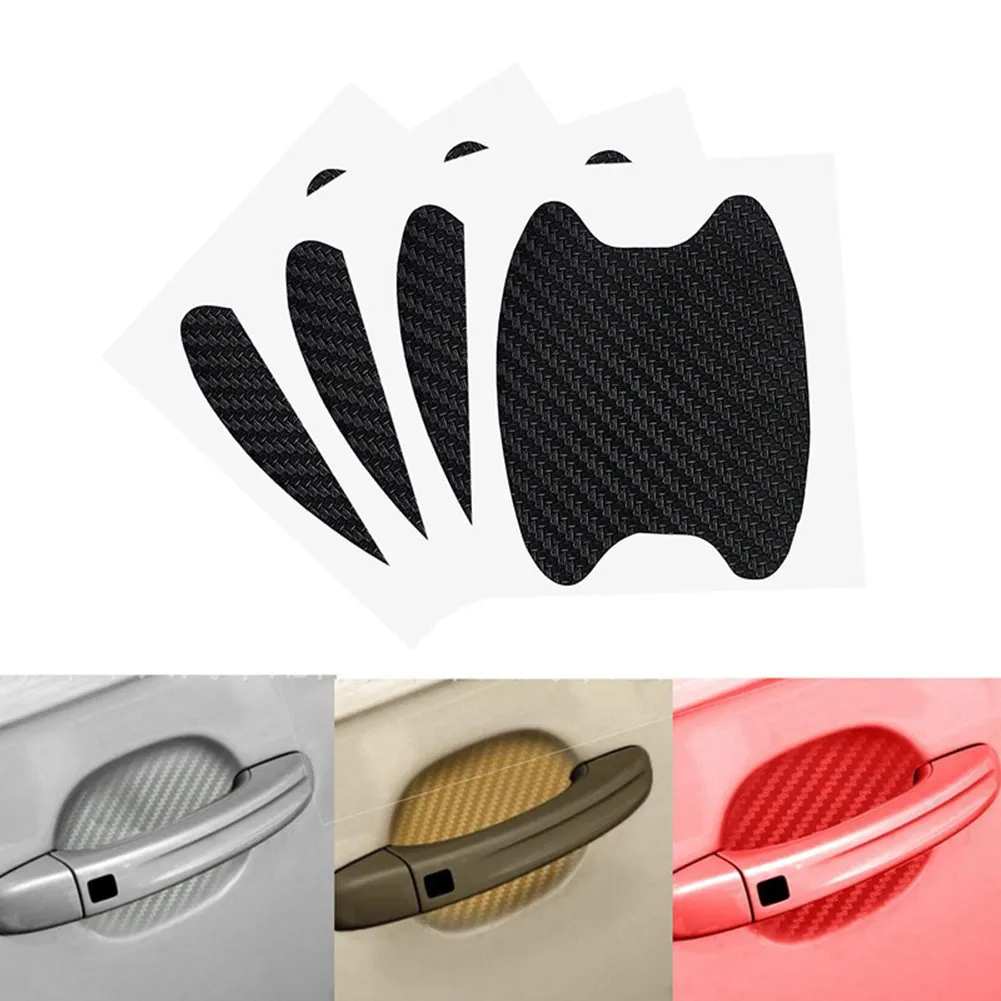 Carbon Fiber Texture Car Door Handle Cup Scratch Protection Film Reflective  Stickers Universal Adhesive Guards For Protection From Lkjiu01, $144.31