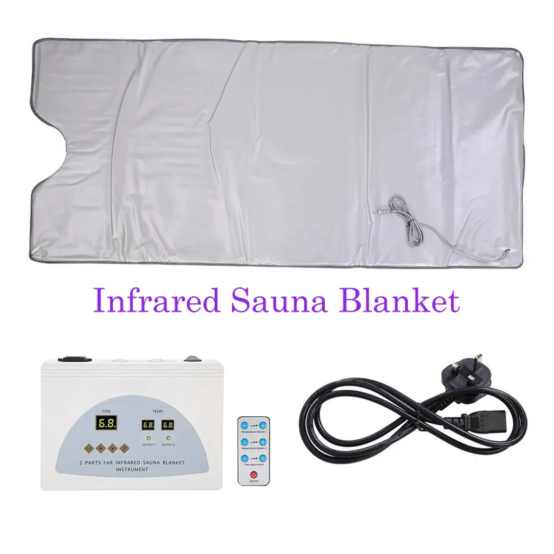Couverture infrarouge portable pour sauna à 2 zones, amincissante, façonnant le corps