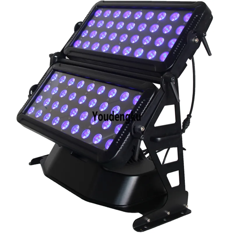 Outdoor City Color LED Flood Light 72x18W RGBWA UV 6in1 Dubbele hoofden Waterdichte LED Muur Wasmachine Licht