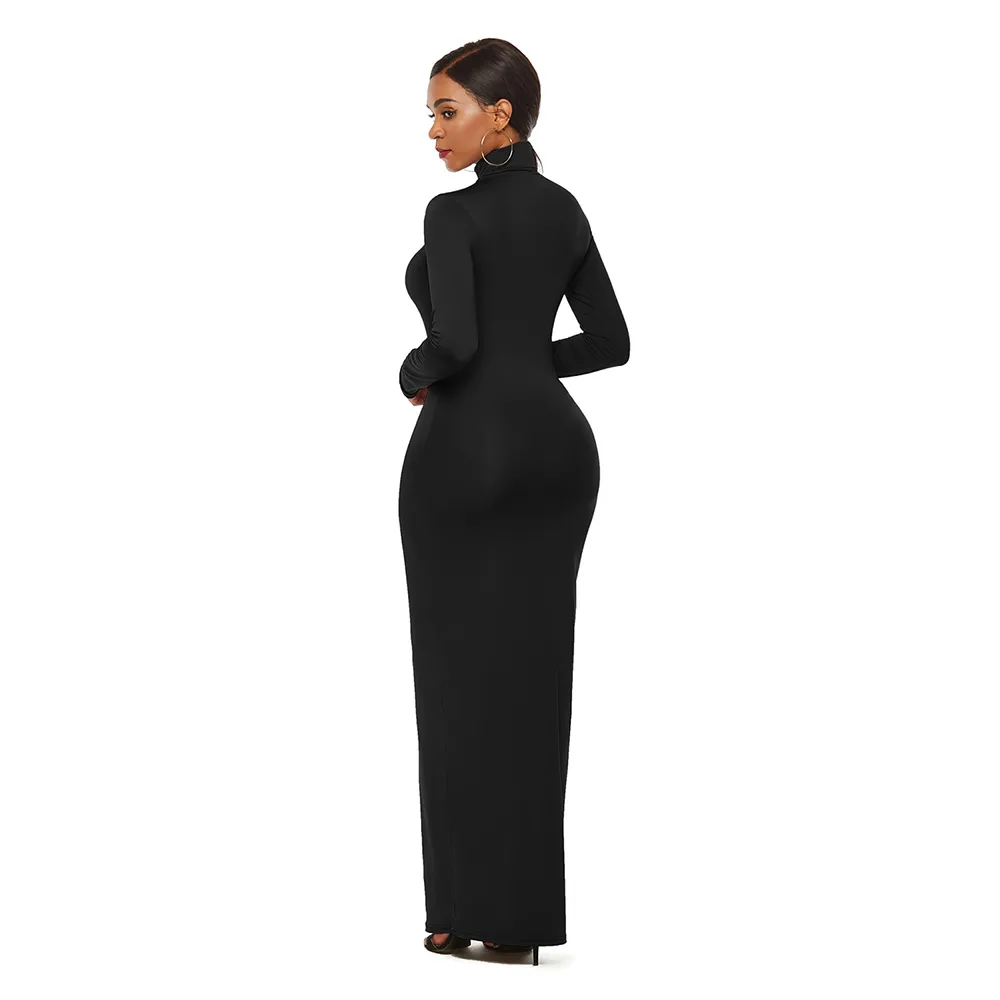 chinese dress ladies Rosy Pleated Long Sleeve Maxi Dress for Women | Elegant Evening Gown main image 0
