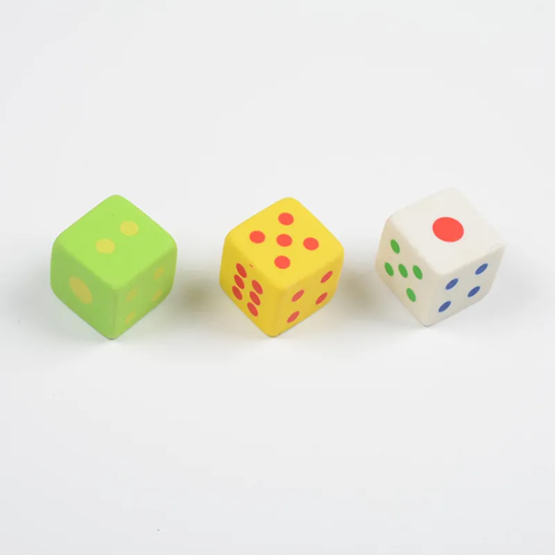 サイコロ型消しゴム：3Dキャンディーカラーラバー消しゴムのおもちゃ