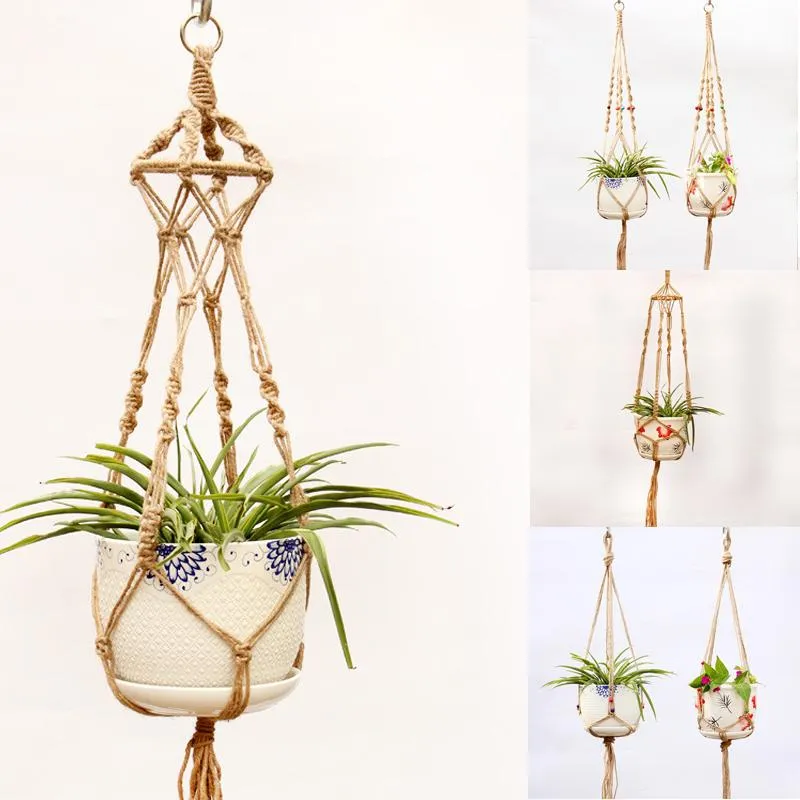 Sac en filet pour pot de fleurs Jardin plante cintre macramé