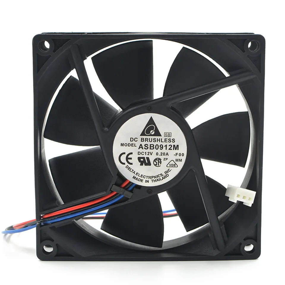 Le ventilateur Delta 9CM 12V 0.20A ASB0912M 9025 90*90*25 ventilateur d'alimentation à châssis ultra-silencieux huileux