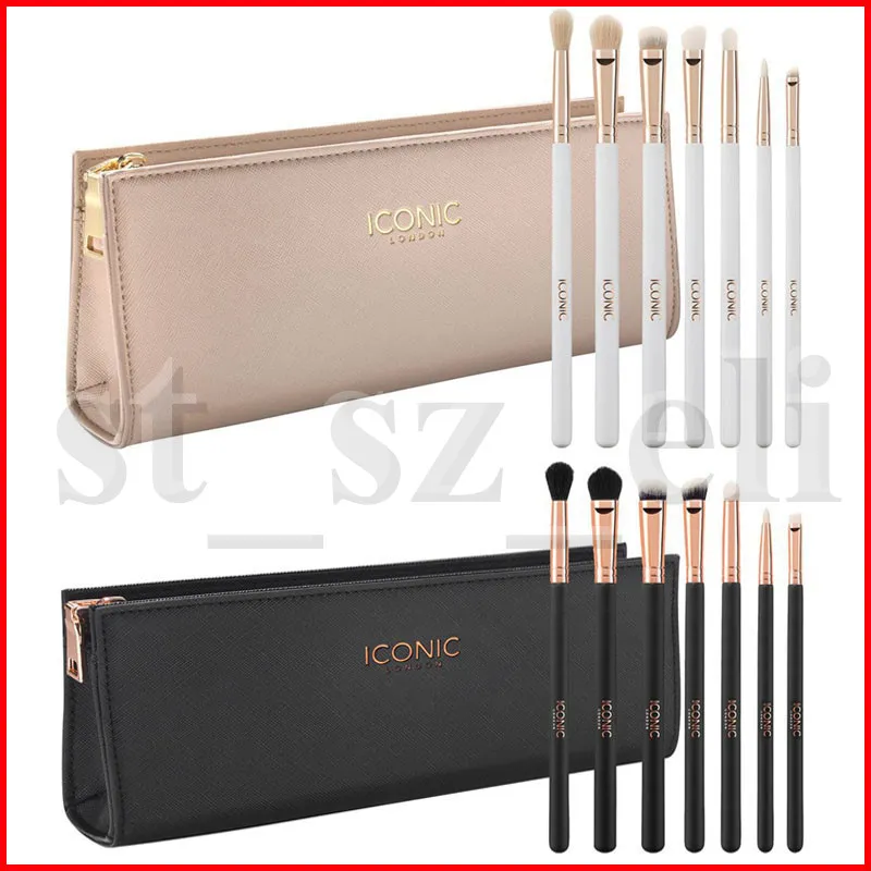 IConic London 7 Pcs Conjunto de Pincéis de Maquiagem Cosméticos Pó Fundação Sombra Delineador Lip Brush Tool Make Up Brush ferramentas de beleza