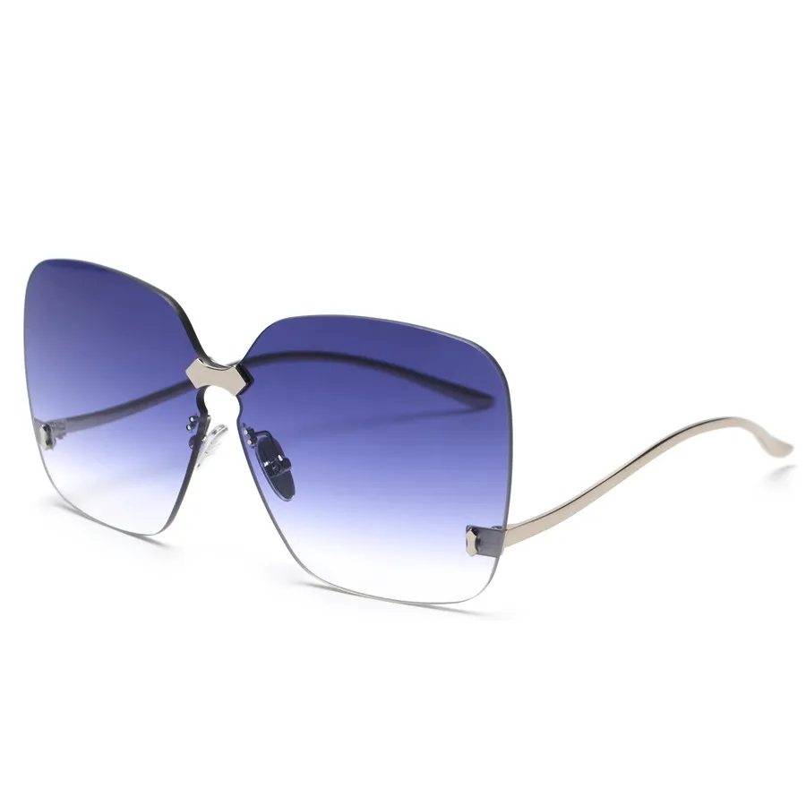 HBK-gafas de sol de oro rosa para mujer, lentes de sol con espejo