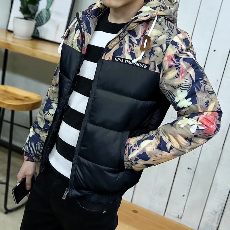 Fashion-Winter Jacket Men 2018 Winter New Men's Hooded Camouflage Cotton Casual Jackets Male Tide Parka Hombre XD675