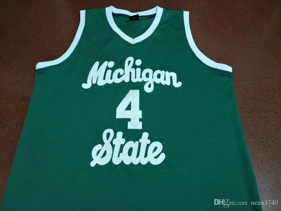 Custom michigan state basketball hot sale jersey