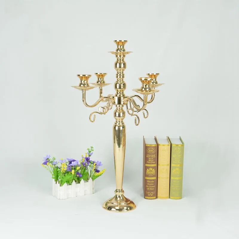 New StyleGold 5 bras candelabrum Canders en métal candelabras en or