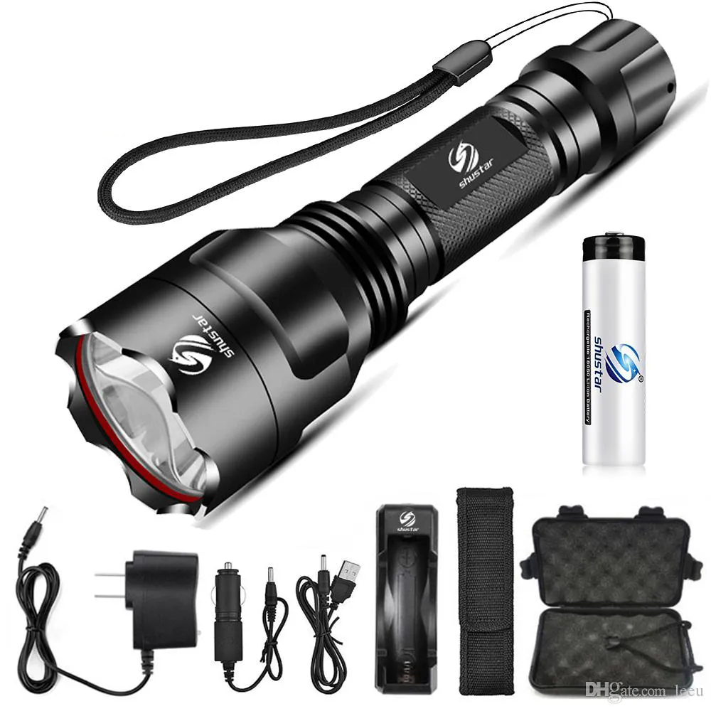 Super bright LED Flashlight 5 lighting modes Led Torch for Night Riding Camping Hiking Hunting & Indoor Activities Use 18650