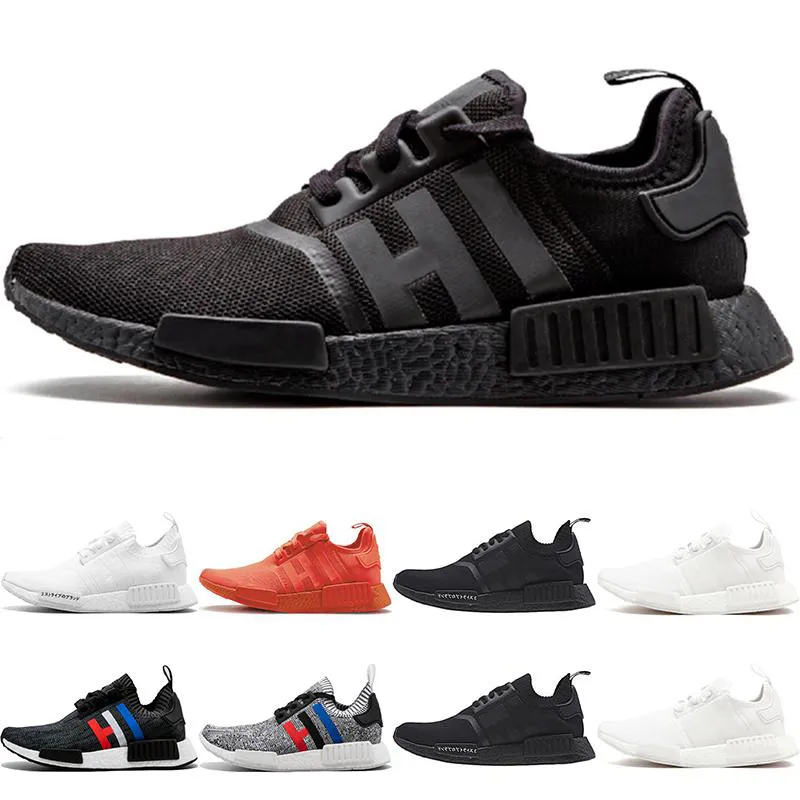 Partihandel löparskor Triple Black White Solar Red Oreo Billiga Män Kvinnor Designer Trainer Sport Sneaker Fashion