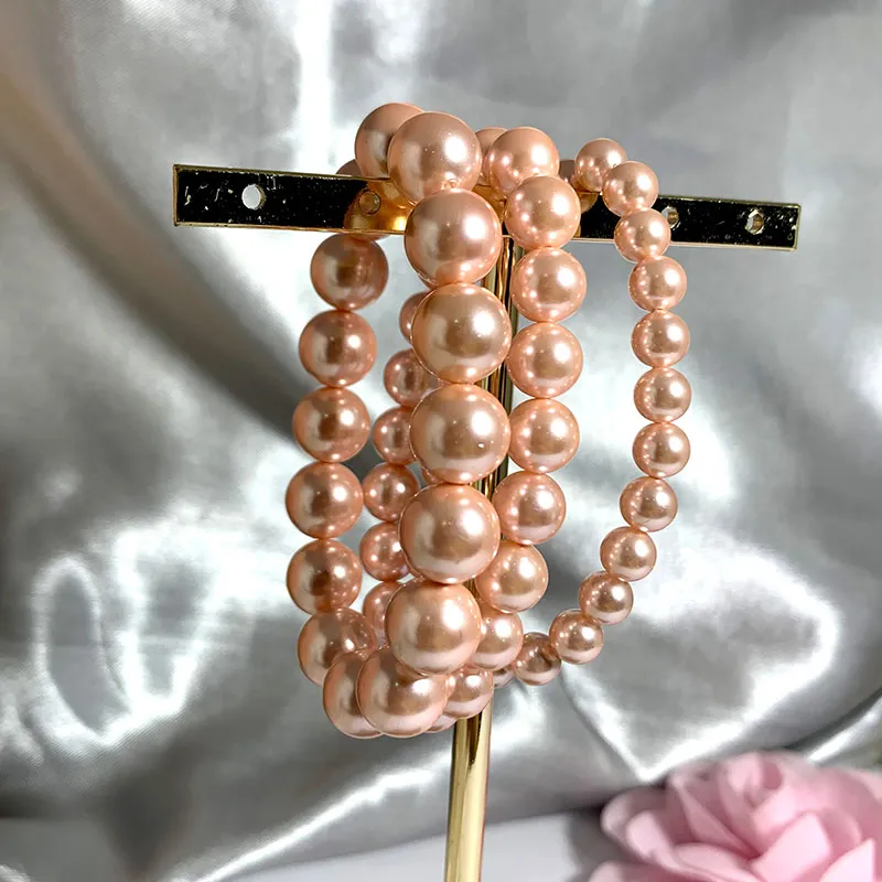 SHENSS качество оболочки жемчужный браслет эластичные Женские браслеты различных размеров розовый цвет