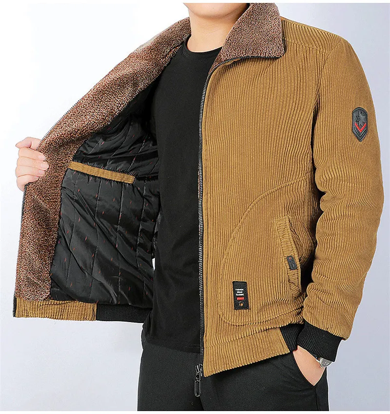 Fashion 2019 Thick Designer Mens Winter Jacket Luxury Solid Color