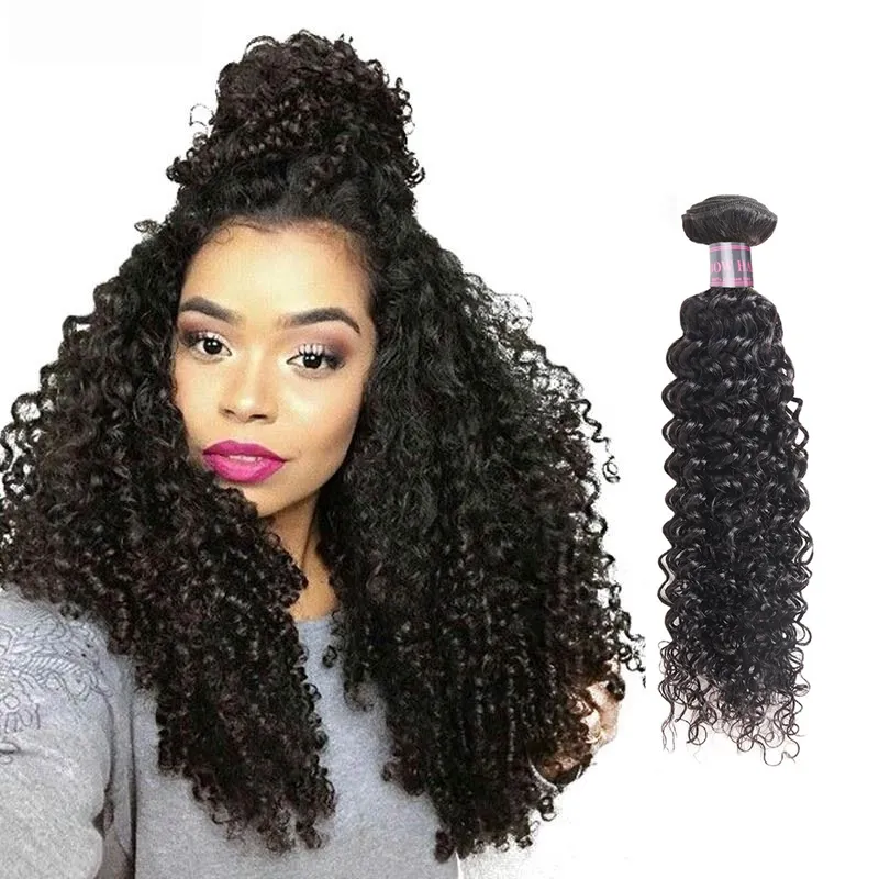 Ishow Indian Deep Wave Virgin Human Hair Bundles Weave Kinky Curly Peruvian Extensions for Women Girls Natural Color All Ages 8-28inch