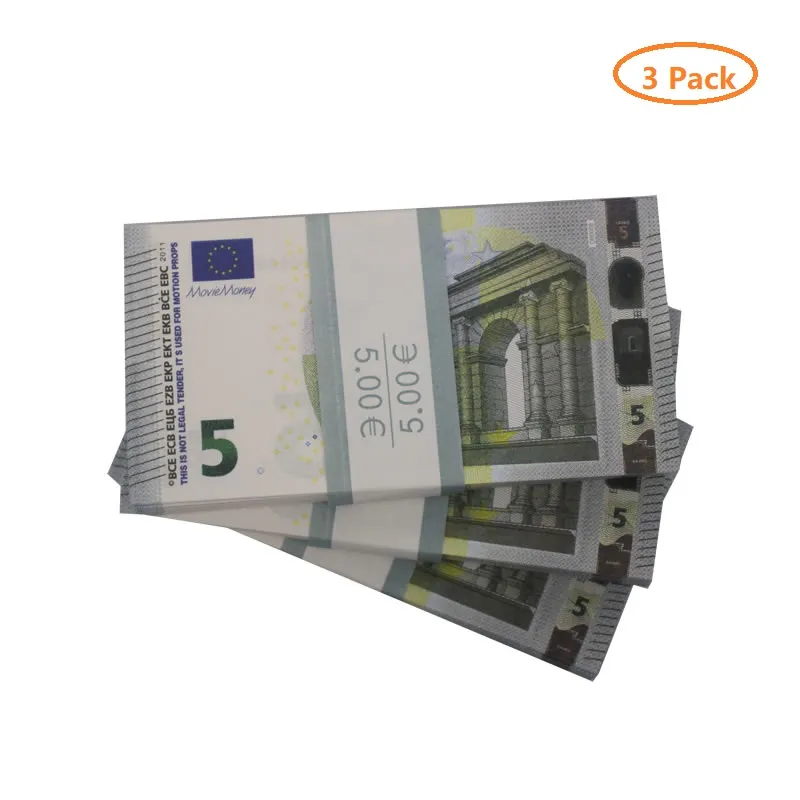 Prop Money Full Print 2 Sided One Stack US Dollar EU Bills for Movies April Fool Day Kids248mIOQY