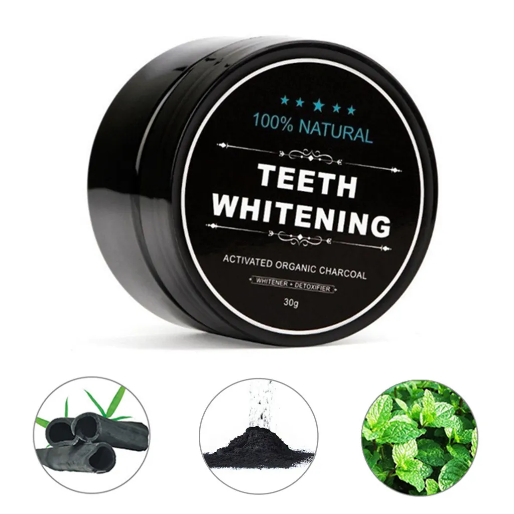 Poudre de charbon de bois de blanchiment des dents Poudre de charbon de bambou Poudre de charbon de bois de noix de coco activée Blanchiment des dents naturel Poudre de charbon de bois Tartare Hygiène buccale