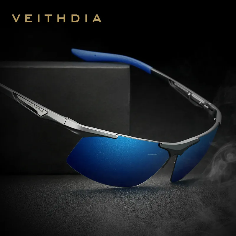 VEITHDIA aluminium magnésium hommes lunettes de soleil polarisées hommes revêtement miroir lunettes lunettes pour homme accessoires pour hommes 6562 T191230