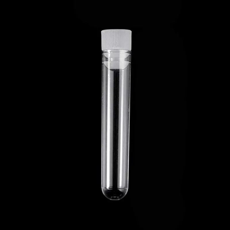 12x60mm 과학 실험, 파티, 집 장식, 사탕 저장을위한 캡이있는 Clear Plastic Test Tube