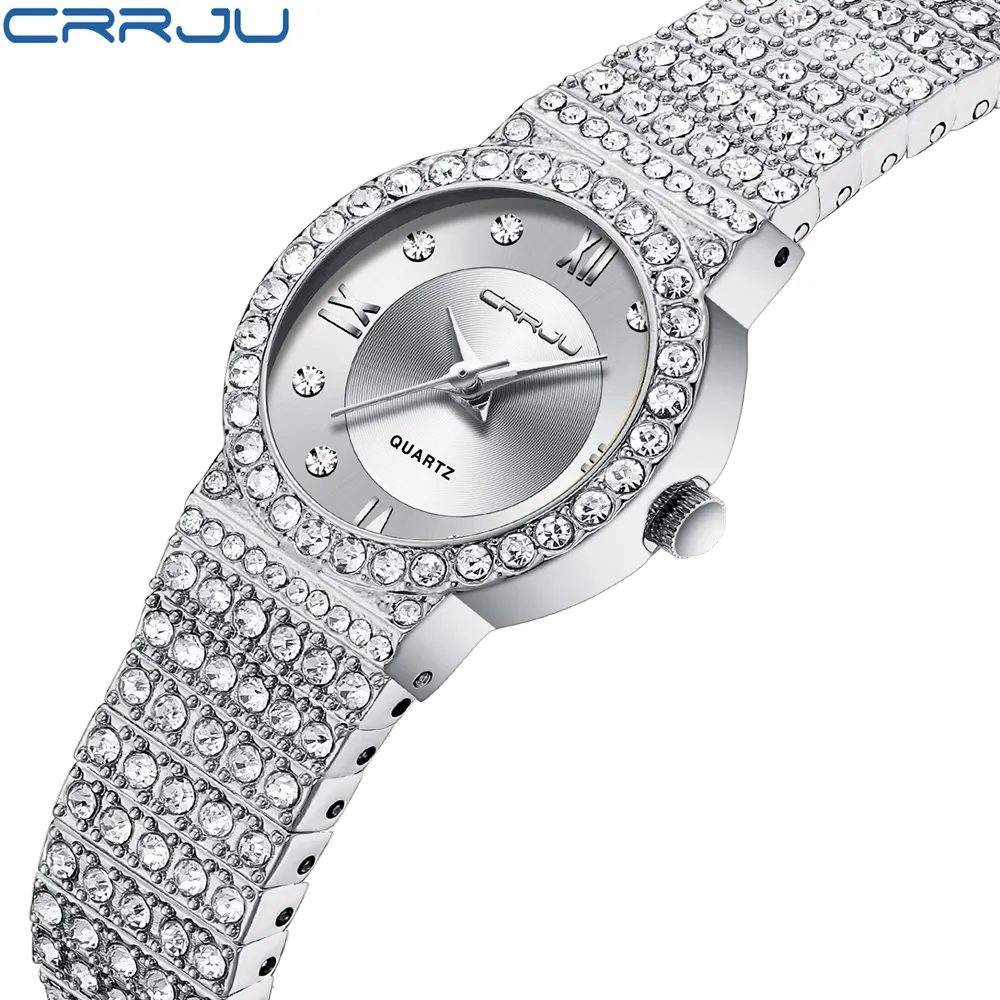 Crrju Luxury Brand Fashion Watch Женщины мужские ювелирные украшения браслет -браслет для афедтоуза.