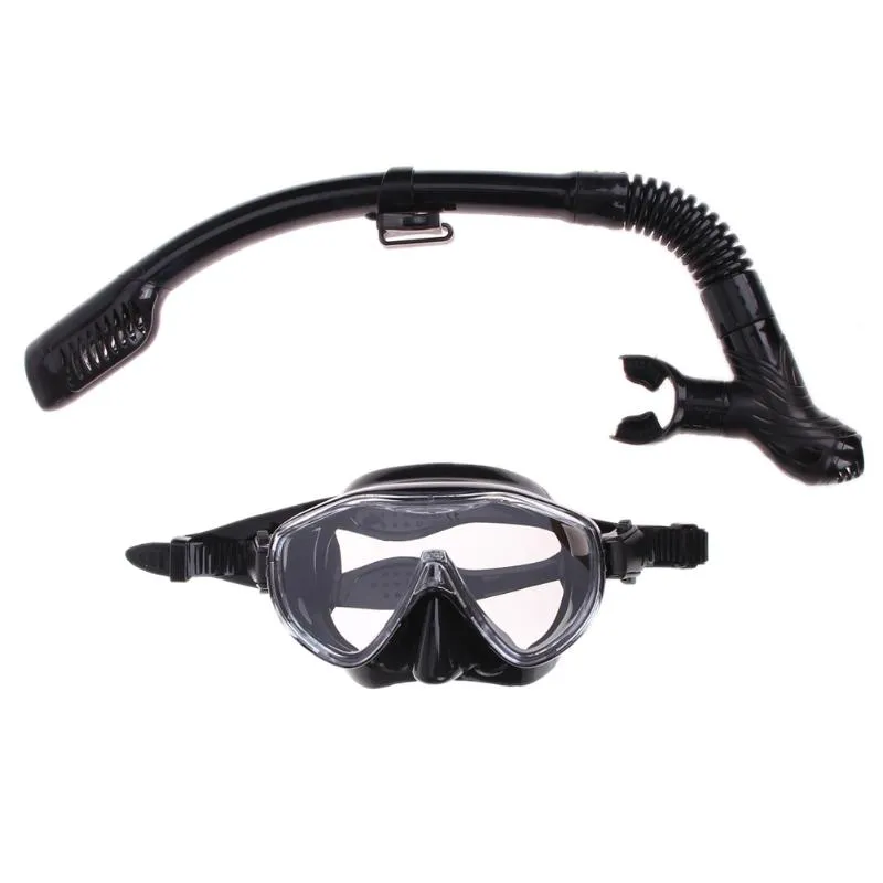 Silikondykning Mask Anti-dimglasögon Glasögon Snorkel Andningsrör Sätta Simning Fiske Pool Utrustning Snorkling Masker