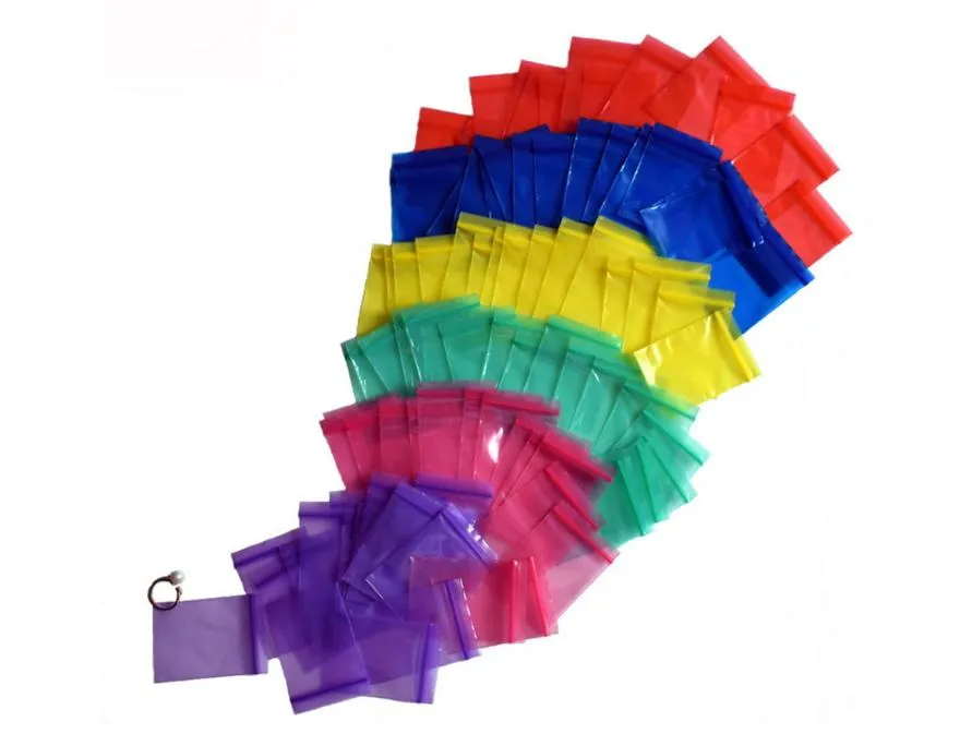 مصغرة Zip Baggies أكياس التغليف البلاستيكية البلاستيكية الصغيرة سستة حقيبة التعبئة أكياس تخزين للمجوهرات التبغ