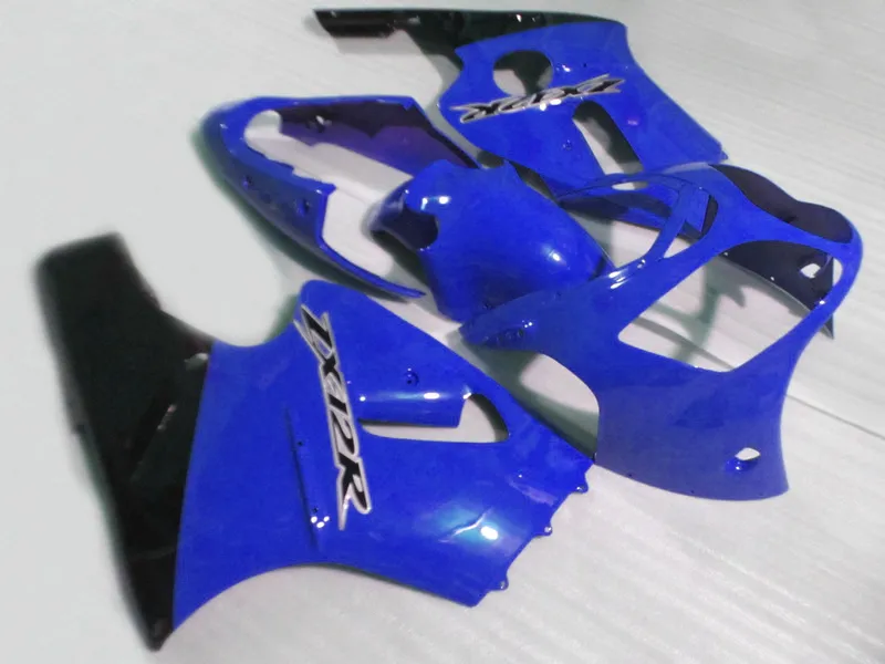 Free Custom fairing kits for Kawasaki Ninja ZX12R 2000 2001 ZX1-2R 00 01 ZX 12R body repair blue aftermarket fairings set