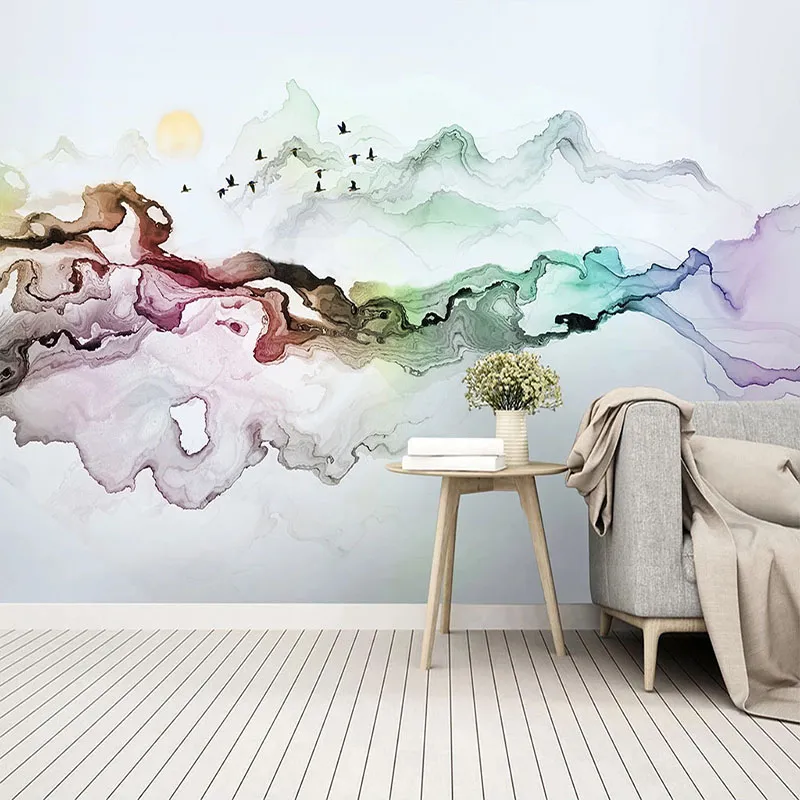 Custom Photo Wallpaper Chinese Style Abstract Ink Painting Art Decorative Background Wall Murals Living Room Study 3D Home Decor