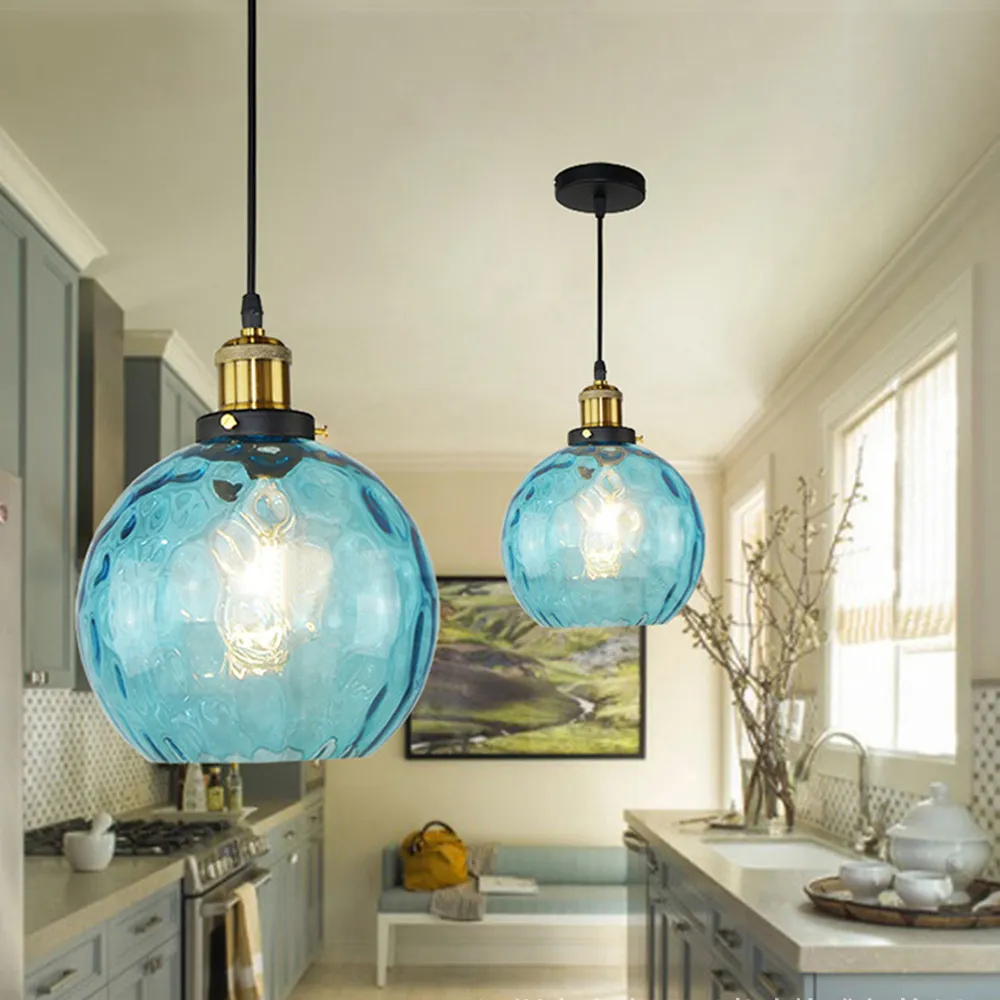 Modern Blue House Of Glass Pendant Light With LED Vintage Nordic Style For Bedroom Lobby Restaurant And Office 3 Sizes Available From Renewal 127.27 DHgate.Com