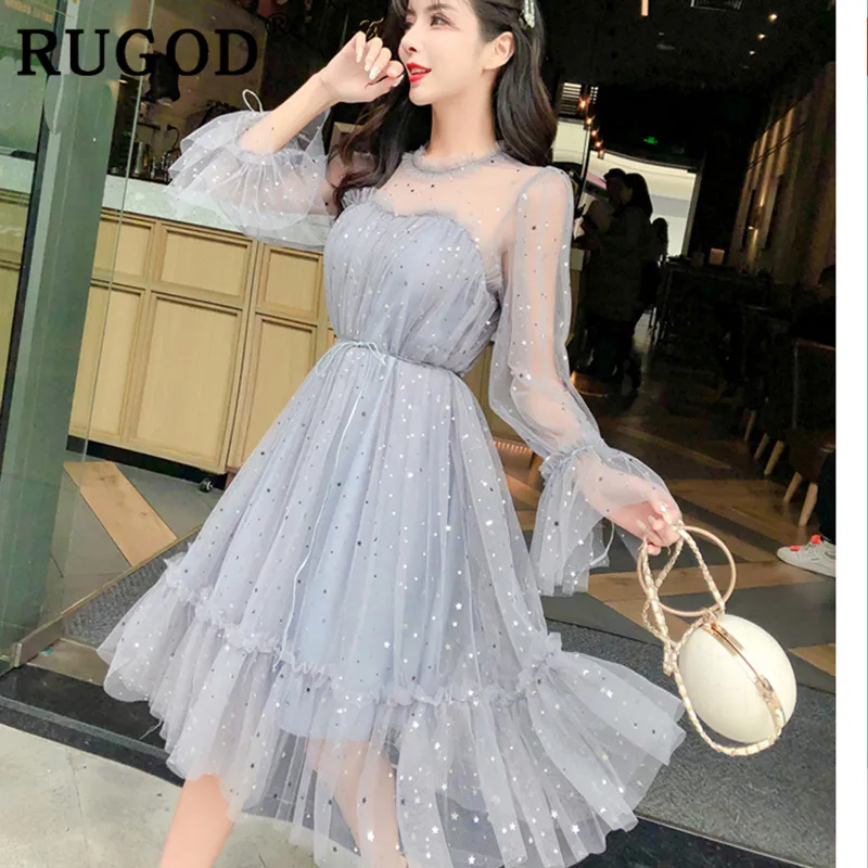 Korean deals mesh dress