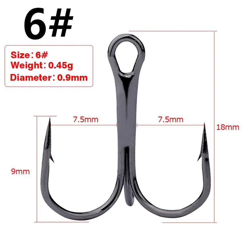 High Carbon Steel Barbed Carp Catfish Hooks In 9 Sizes 10# 3.0