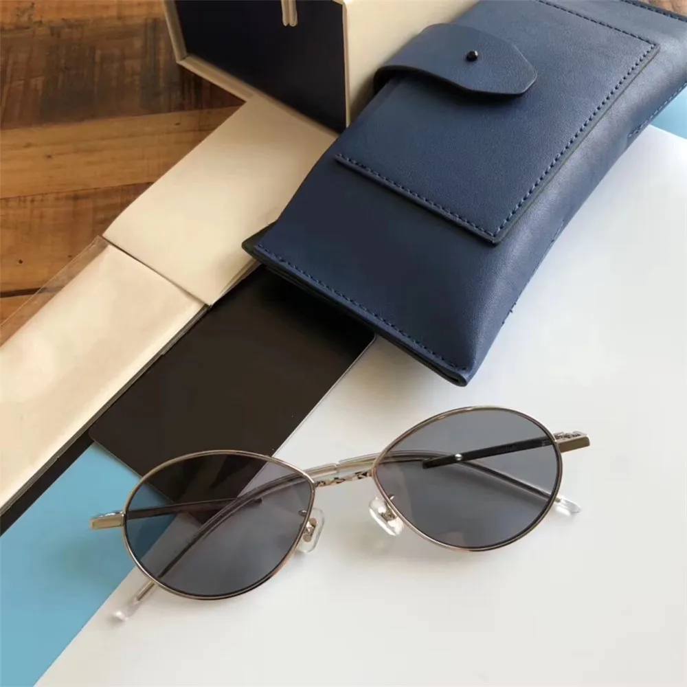 Luxury 2019 Oval Sunglasses High Quality UV Protection Trendy Full Frame Glasses Korea Famous Designer Hipster Eyewear with Original Box