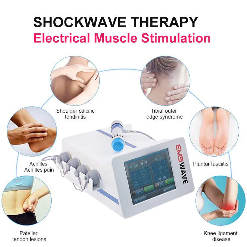 المحمولة تحفيز العضلات الكهربائية ESWT shockwave therpay آلة لإد علاج / أوندا دي خيخة صدمة
