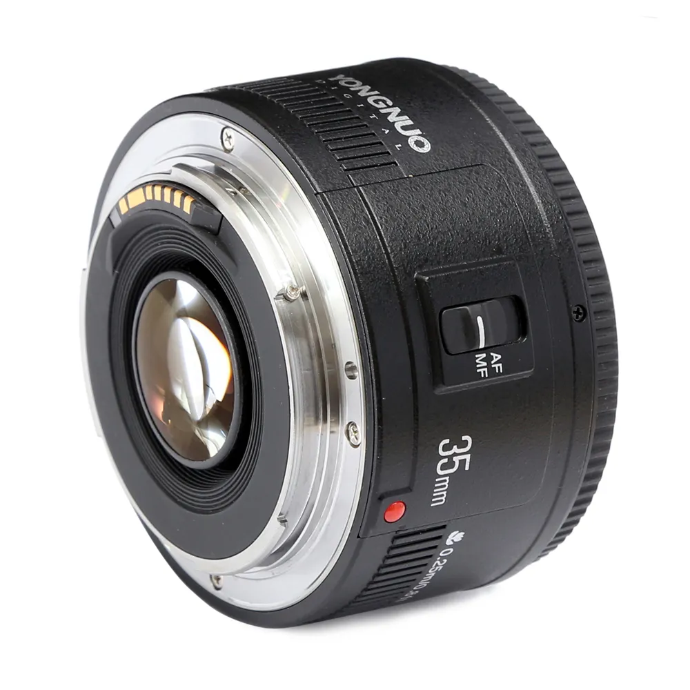 Freeshipping 35mm lens YN35mm F2 Lens 1: 2 AF / MF groothoek vaste / Prime Autofocus Lens voor Canon EF Mount EOS Camera 600D 650D