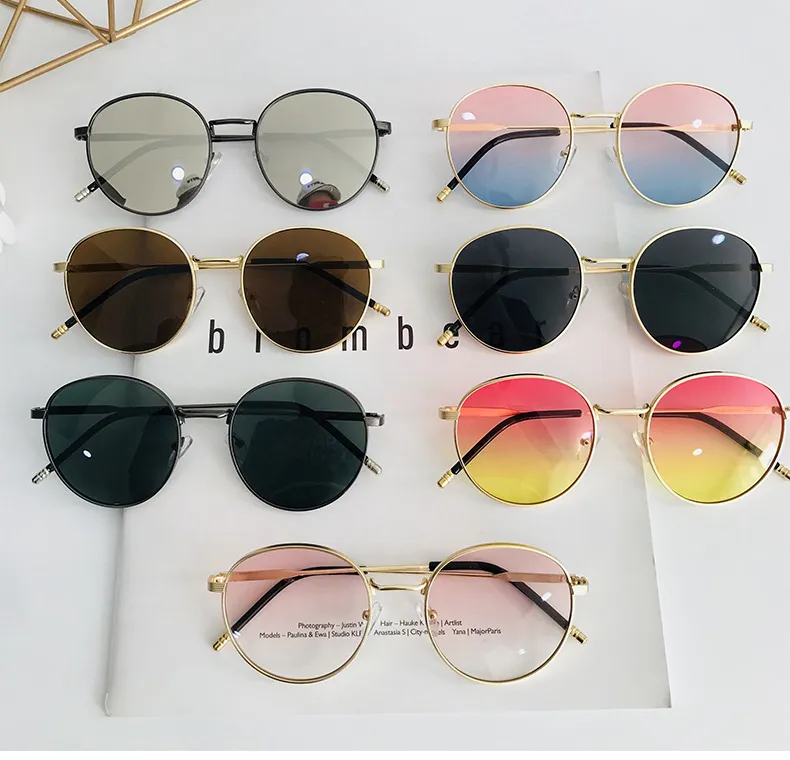 Gafas de sol redondas para hombre Retro 2019 lentes de sol para