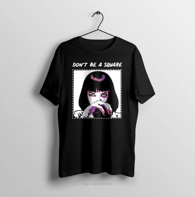 Ucuz Roman Mia Wallace Tasarım Erkek Unisex Tişört Erkekler Tişörtlü Yaz Pamuk Casual Kısa Kollu Tees Tops esinlenerek