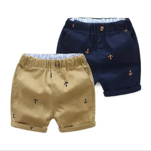 2 stilar Ins Nya Baby Shorts Boys Ship Anchor Print Ins Short Summer Baby Kids Comforte Boutique 100% Bomullskläder