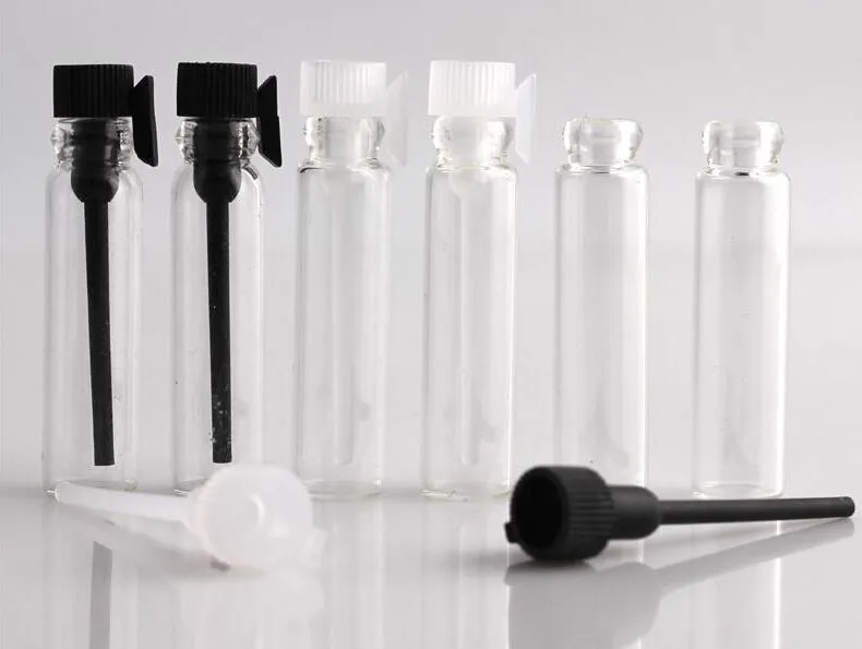 Fabrikpreis 500 teile/los 1 ML 2 ML Mini Glasparfümfläschchen, Probeparfümflaschen für Parfüm mit ätherischen Ölen