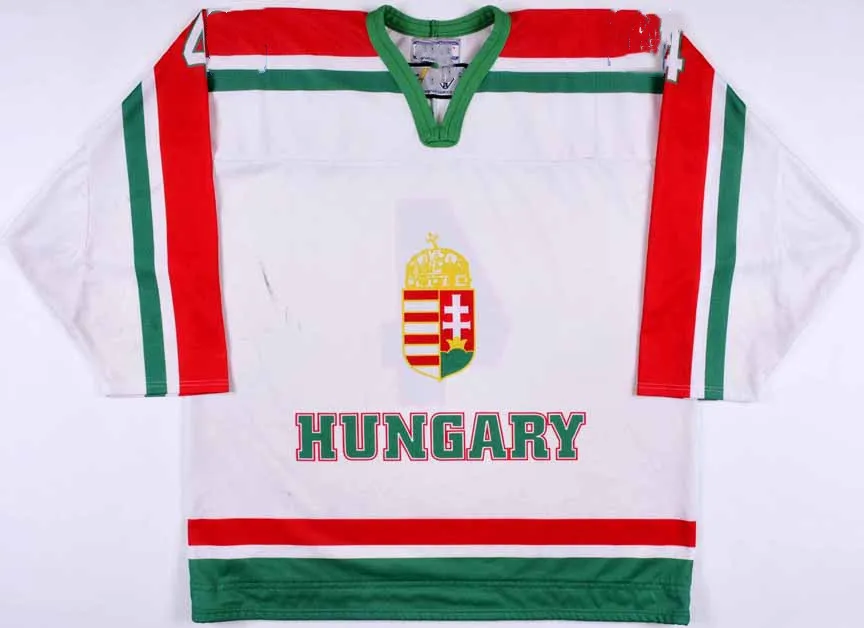 1Rare Vintage 2006 07 Andras Horvath Team Hungary Hockey Jersey