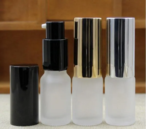 Frosted Glass Lotion Pump Spray Flessen 10ml Cream Jars Split Charging Jars Lege Cosmetische Container Snelle Verzending