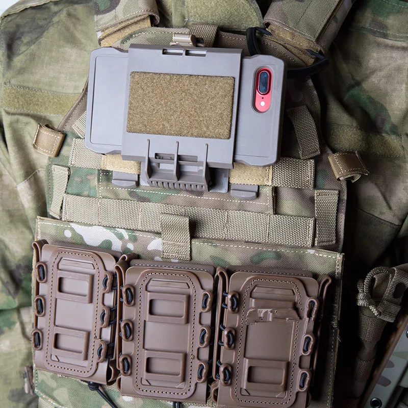 Tactical Molle Mobile Pouch för iPhone 7/8 Plus utomhusjakt Vest Style Mobiltelefonfodral 7p 8p