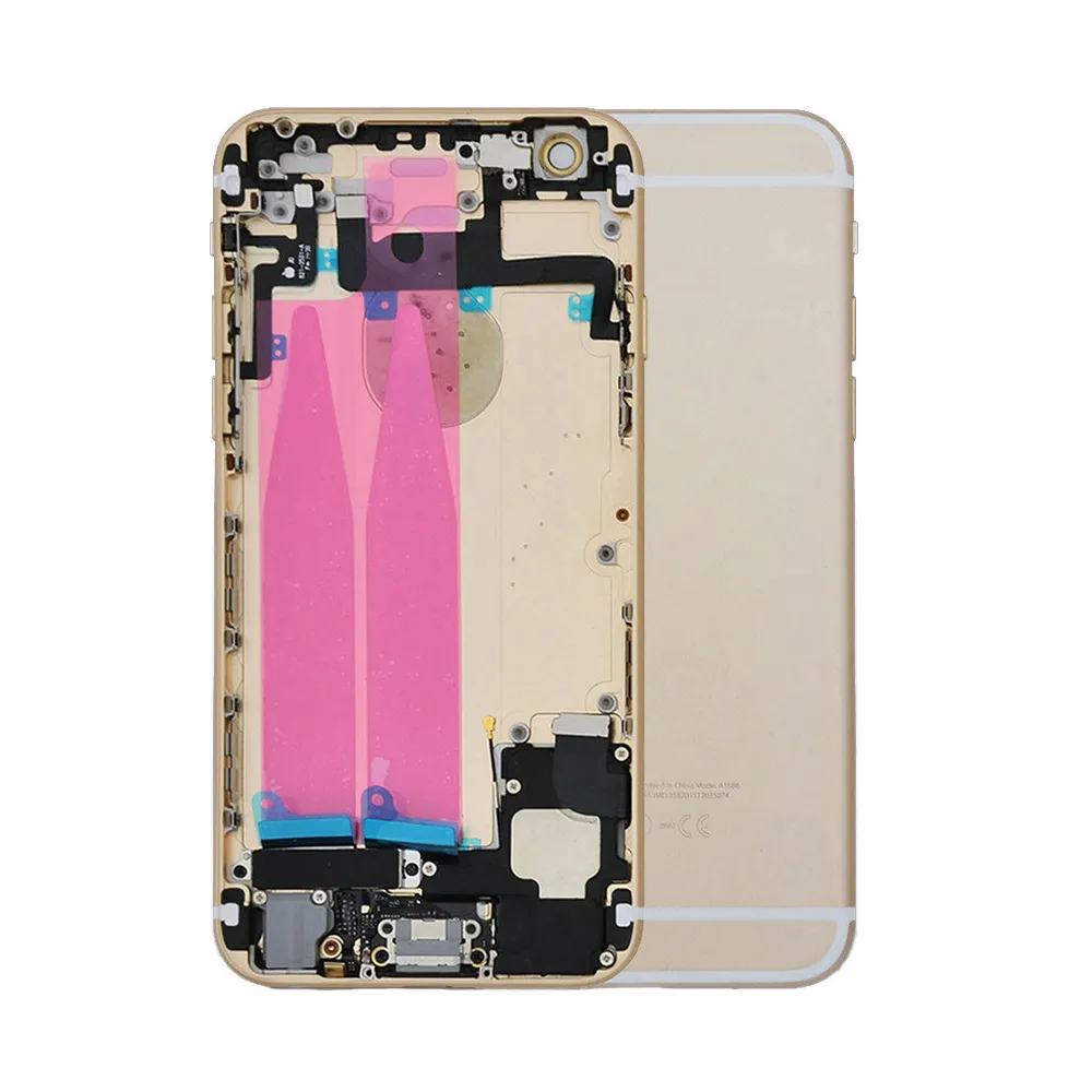 Geri iphone 6S 6S Artı metal Orta Çerçeve Şasi için Flex Kablo ile 10pcs Tam Konut Montaj Pil Kapağı Kapı Arka