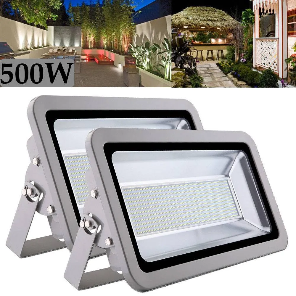 Reflektory 2PCS 500 W LED Flood Light Cool White 110 V Outdoor Spotlight Lampa ogrodowa Lampa IP65