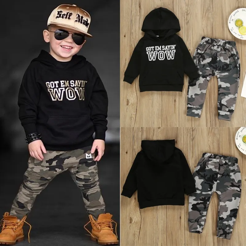 Camouflage Letter Baby Winter Coat And Long Sleeve Hoodie Set For Toddler  Boys Designer Clothes For Baby Boys Kids Outfit DW4314 From China1zhan,  $10.61