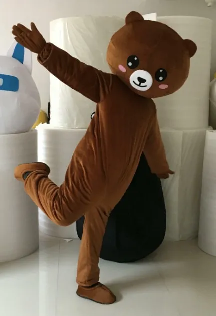 Halloween Brown Bear Mascot Kostym Toppkvalitet Vuxen Storlek Tecknad Glad Teddy Bear Christmas Carnival Party Kostymer