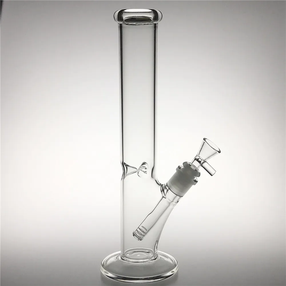 12 inch glazen waterpijpen recht helder dikke dikke pyrex waterpijpkope beker recycler percolator bongbowl downstem dab rigs voor roken