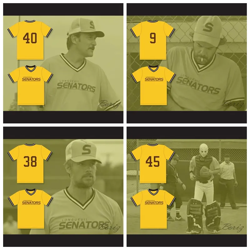 Niestandardowy król Bill Lee Larry Joe Cartwright Gino Lapue Longueuil Senators Beer League Baseball Jersey Spaceman