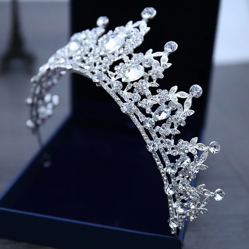 Silber Strass Barock Braut Krone Tiaras Für Frauen Diadem Tiaras Für Braut  Hochzeit Krone Kopfschmuck Großhandel Von 12,11 €