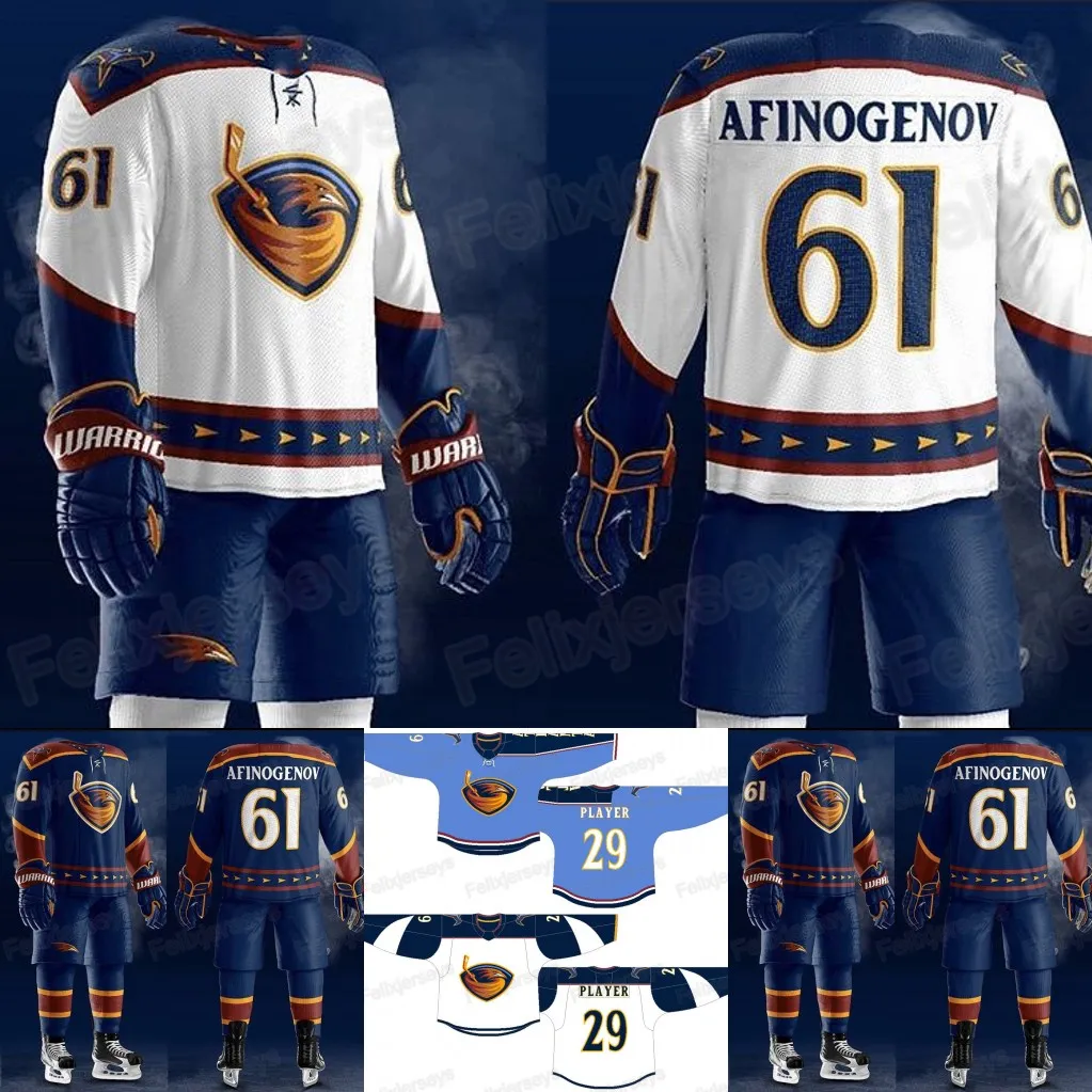 Nieuw 2020 Atlanta Thrashers 17 ILYA KOVALCHUK Marian Hossa DANY HEATLEY Zach Bogosian Johan Hedberg Kari Lehtonen hockeyshirt